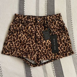 Leopard Print Shorts Whitefox